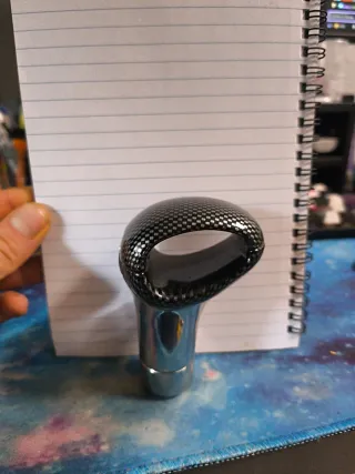 Pomo Palanca Cambios Carbono y Cromado