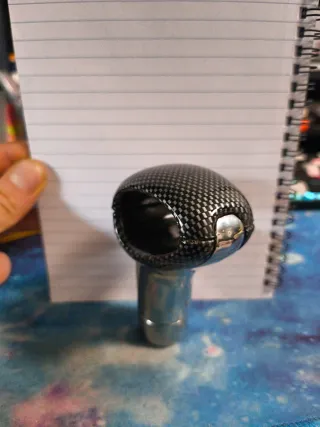 Pomo Palanca Cambios Carbono y Cromado