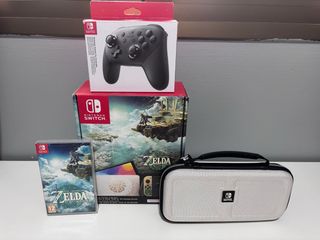 Nintendo Switch OLED + Mando Pro + Funda + Juegos
