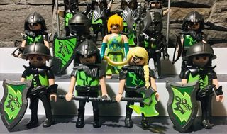 Playmobil especial knights caballeros lobo verde