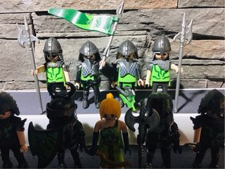 Playmobil especial knights caballeros lobo verde