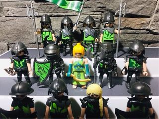 Playmobil especial knights caballeros lobo verde