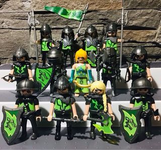 Playmobil especial knights caballeros lobo verde