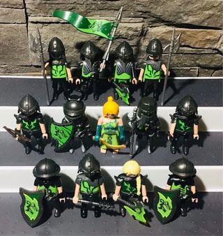 Playmobil especial knights caballeros lobo verde