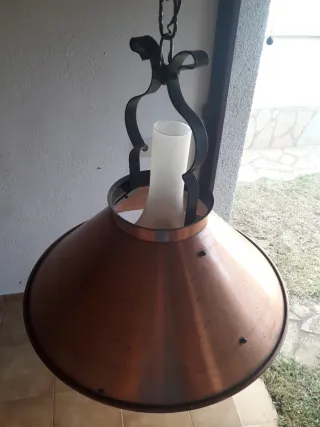 Lámpara de cobre estilo rústico