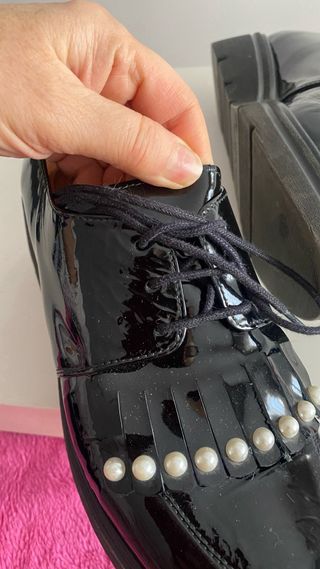 Zapatos Hispanitas charol negros mujer