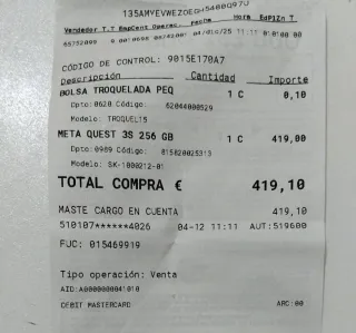 Meta Quest 3S 256GB Casi Nueva