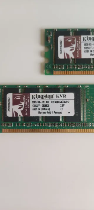 Kit 2x Kingston KVR400X64C3A/512MB RAM