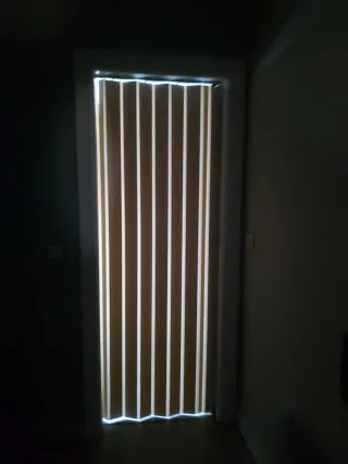 Puerta corredera fuelle PVC