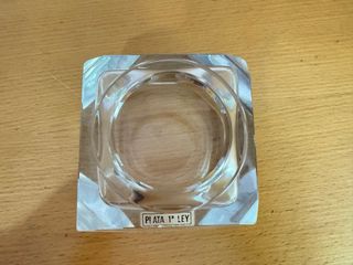 Juego tocador cristal tallado piezas plata 1a ley