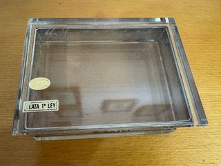 Juego tocador cristal tallado piezas plata 1a ley