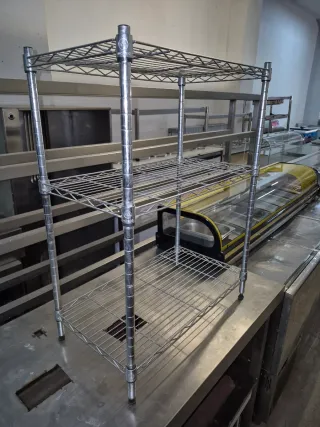 Estantería Metálica Plata 4 Niveles