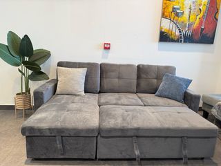 Sofá Cheslong convertible en cama