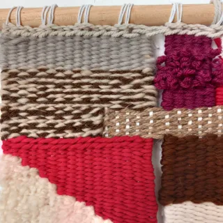 Arazzo quadrato lana tessuto a mano