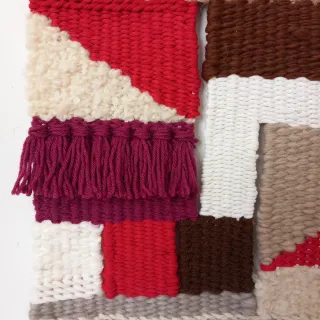 Arazzo quadrato lana tessuto a mano