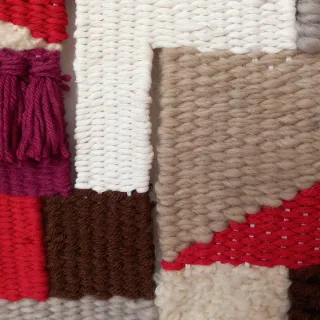 Arazzo quadrato lana tessuto a mano