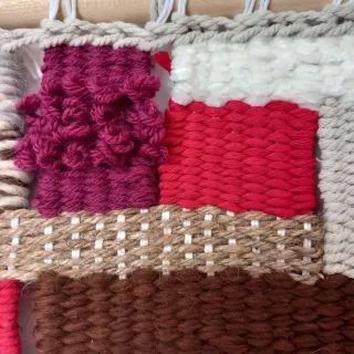 Arazzo quadrato lana tessuto a mano