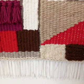 Arazzo quadrato lana tessuto a mano