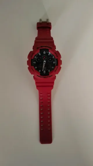 Reloj Casio G-Shock GA-100B-4A Rojo