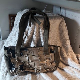 Bolso de mano con diseño patchwork