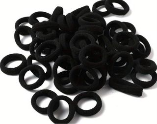 Elastici per capelli 100 pezzi di colore nero
