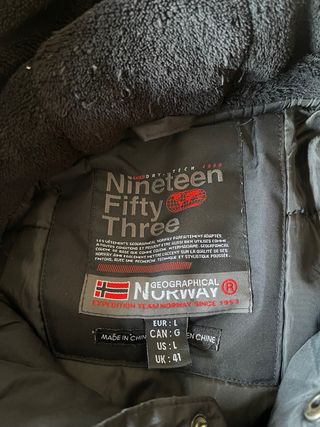 Abrigo Geographical Norway Negro
