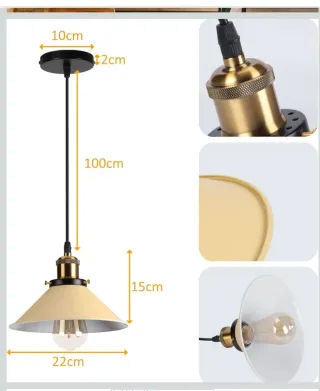 Lámpara colgante vintage 22cm