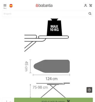 Tabla de planchar Brabantia C Denim Negro