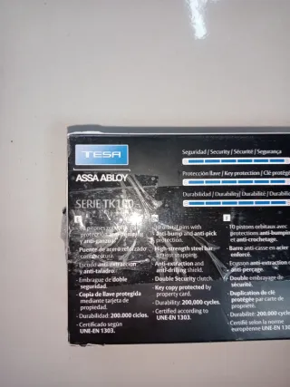 Cilindro TESA SERIE TK100 Alta Seguridad