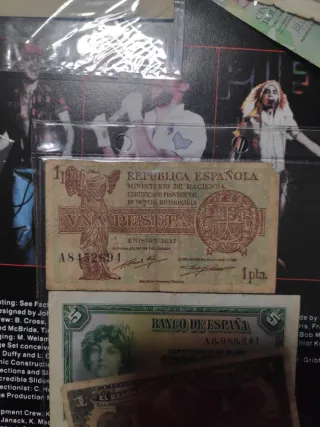 Lote 4 Billetes España Peseta y Cuba