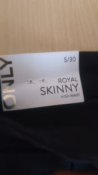 Pantalón Skinny Jean Niña Talla S Negro