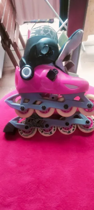 Patines en línea rosas para niña