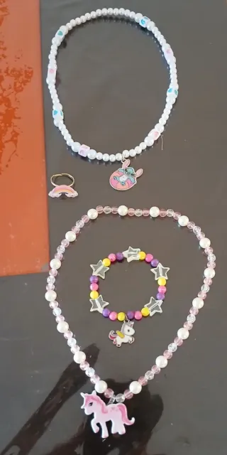 Conjunto Joyas Niñas: Collares, Pulsera y Anillo