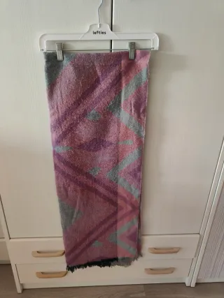 Bufanda reversible rosa y azul