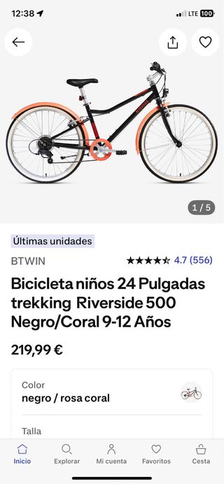 Bicicleta Riverside 24 pulgadas 9-12 años