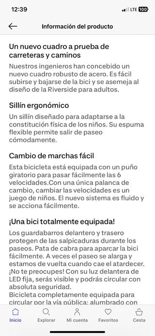 Bicicleta Riverside 24 pulgadas 9-12 años