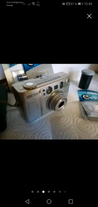 Cámara Samsung Analógica Plata