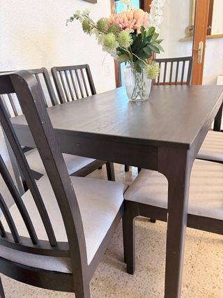Mesa extensible y 6 sillas comedor IKEA