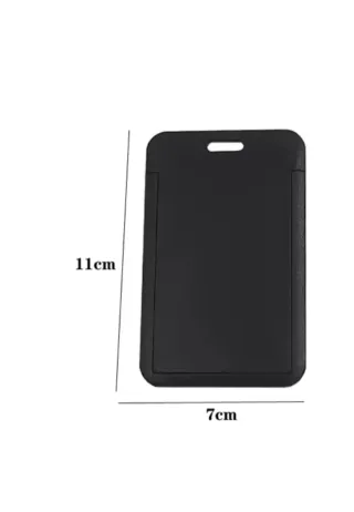 Porta Tarjetas Identificación Retráctil Negro