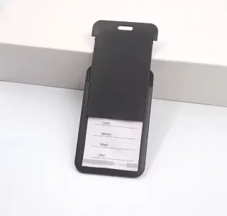 Porta Tarjetas Identificación Retráctil Negro