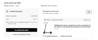 Patinete Eléctrico Negro