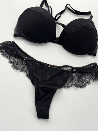 Conjunto Women'secret encaje negro 90 B