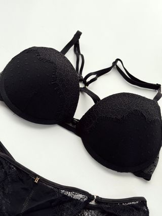 Conjunto Women'secret encaje negro 90 B