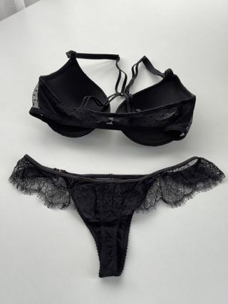 Conjunto Women'secret encaje negro 90 B