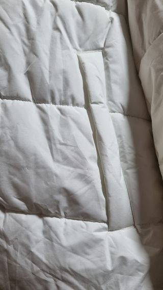 Abrigo plumas blanco con capucha