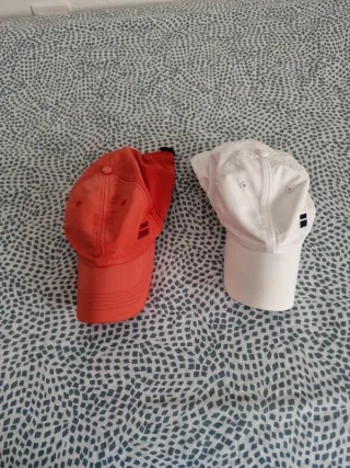 Lote 2 Gorras Babolat Naranja y Blanca