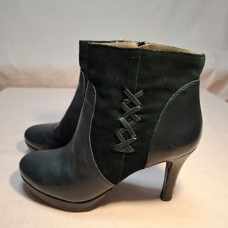 Botines tacón plataforma negros 9cm