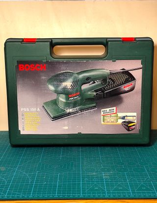 Lijadora orbital BOSCH PSS 150 A + Maletín + Hojas