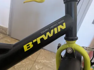 Bicicleta B-Twin Hero 500 16 Negra/Amarilla