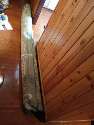 Alfombra Persa Verde y Beige